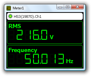 Power outlet: voltmeter