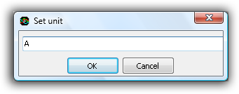 Unit dialog
